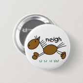 PferdeStrichmännchen-Knopf Button (Vorne & Hinten)