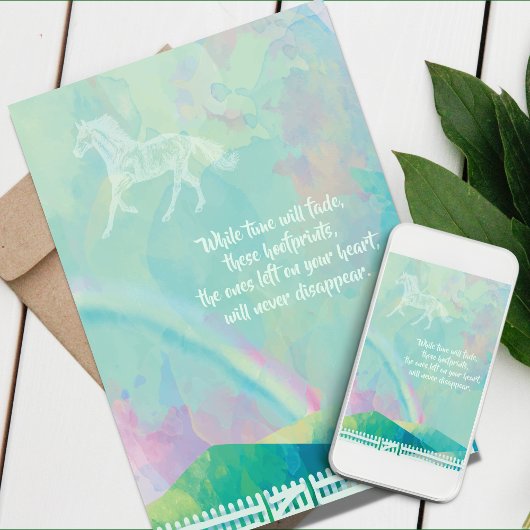 Pferdesympathie-Karte, Pferdekondolenzkarte Karte