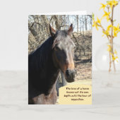 Pferdesympathische Karte mit Zitat (Gelbe Blume)