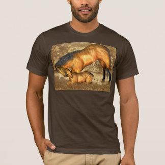 Pferdet-shirt Mutter und Fohlen, Kunst-Druck T T-Shirt