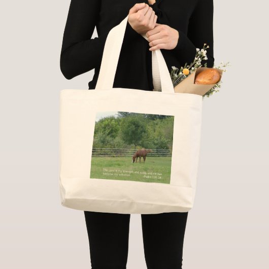 PferdeTaschen-Tasche mit Scripture Jumbo Stoffbeutel (Vorderseite (Produkt))