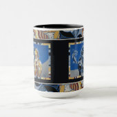 PferdeTasse, doppelte PferdeTasse, zwei Pferde auf Tasse (Zentrum)