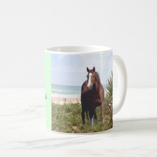PferdeTassen-Strand Kaffeetasse (VorderseiteRechts)