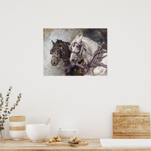 Pferdeteam Poster (Küche)