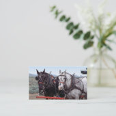 Pferdeteam-Visitenkarte Visitenkarte (Stehend Vorderseite)