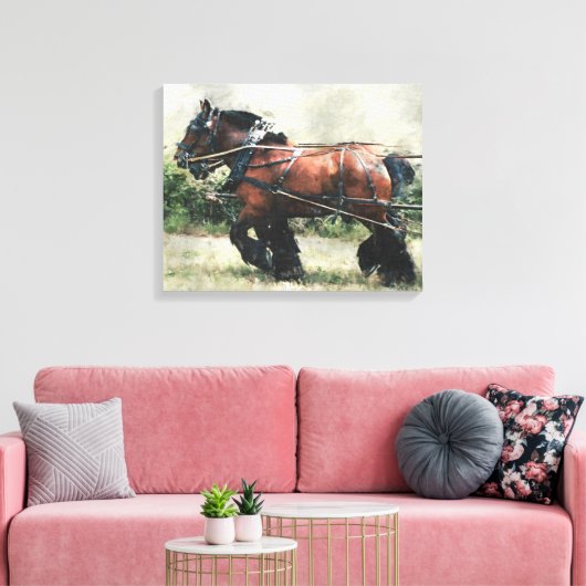 Pferdeteppich Leinwanddruck (Insitu (Wohnzimmer))