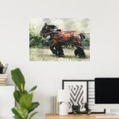 Pferdeteppich Poster (Heimbüro)