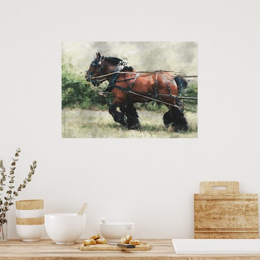 Pferdeteppich Poster (Küche)