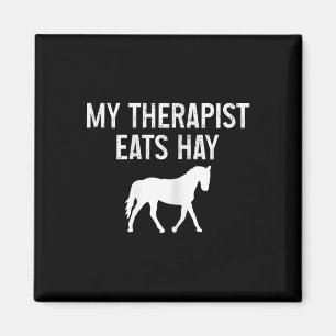 Pferdetherapeut isst Hay Funny Horseck Riding V Magnet