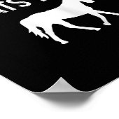 Pferdetherapeut isst Hay Funny Horseck Riding V Poster (Ecke)
