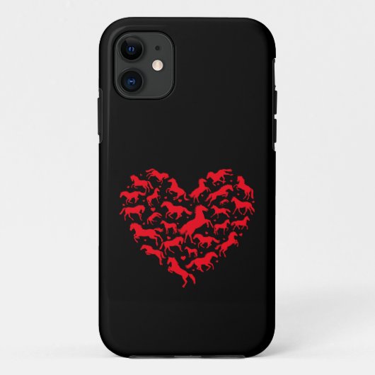 Pferdetier Lover Gewittertes Herzpferd Case-Mate iPhone Hülle (Rückseite)
