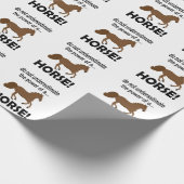 Pferdetier Niedlich Funny Horse Geschenkpapier (Ecke)