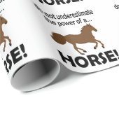 Pferdetier Niedlich Funny Horse Geschenkpapier (Rolleneckpunkt)