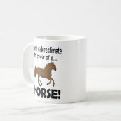 Pferdetier Niedlich Funny Horse Kaffeetasse (Vorderseite Links)