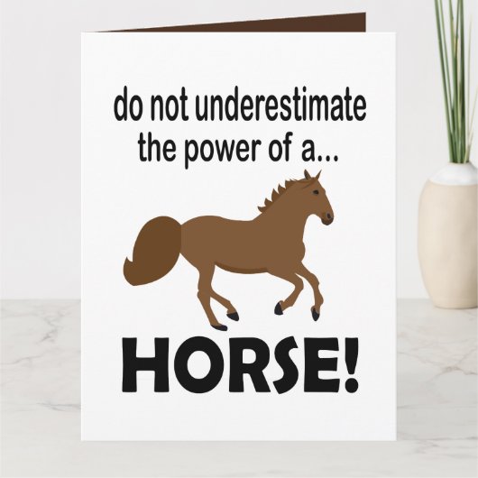 Pferdetier Niedlich Funny Horse Karte (Vorderseite)
