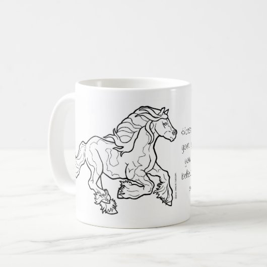 Pferdetotem-Tasse Kaffeetasse (Vorderseite Links)