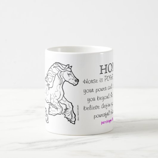 Pferdetotem-Tasse Kaffeetasse (Mittel)