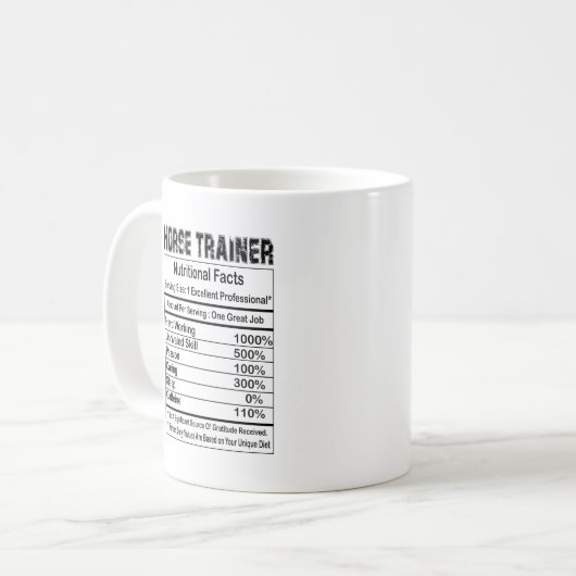 Pferdetrainer Ernährung 11oz Tasse (Vorderseite Links)