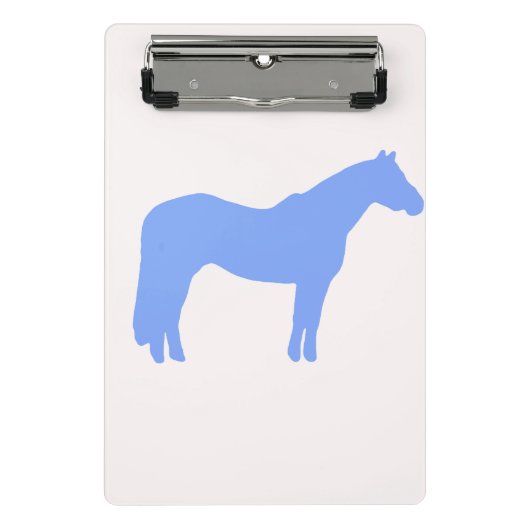 Pferdetrainer-Geschäft Blau Einfach und Modern Mini Klemmbrett (Vorderseite)