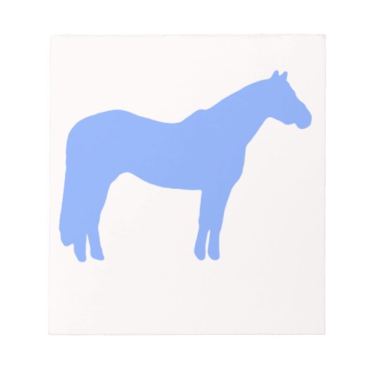 Pferdetrainer-Geschäft Blau Einfach und Modern Notizblock (Vorderseite)