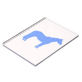 Pferdetrainer-Geschäft Blau Einfach und Modern Notizblock (Linke Seite)