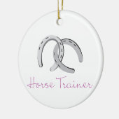 Pferdetrainer Keramik Ornament (Links)