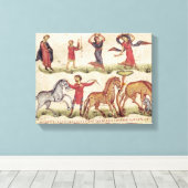 Pferdetrainer Leinwanddruck (Insitu (Holzboden))