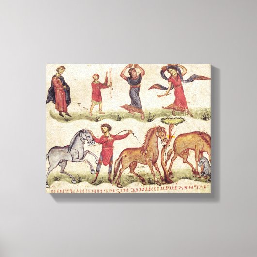 Pferdetrainer Leinwanddruck (Vorderseite)