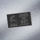 Pferdetrainer Pferderennbahn der sozialen Medien Magnetische Visitenkarte (Beispiel)