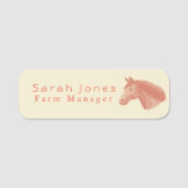 Pferdetrainer-Zuchtleiter Namensschild (Vorderseite)