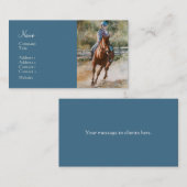 Pferdetrainings-Stall-Reiten-Akademie Visitenkarte (Vorne/Hinten)