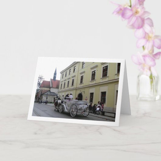 Pferdetransport in Krakau, Polen Karte (Orchidee)