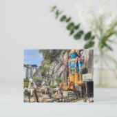 Pferdetransport mit Hindustatue in der Ramayana Hö Postkarte (Stehend Vorderseite)