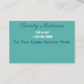 Pferdetrio Visitenkarte (Rückseite)