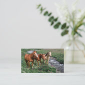 Pferdetrio-Visitenkarte Visitenkarte (Stehend Vorderseite)