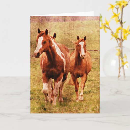 Pferdetrotten Karte (Gelbe Blume)