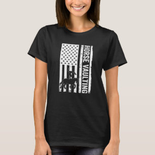 Pferdeturner USA-Flagge Vaulting-Pferde T-Shirt