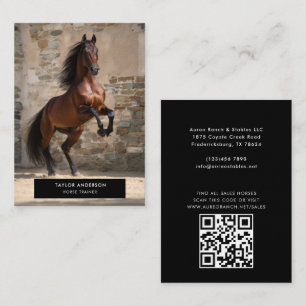 Pferdeunternehmen Pferdetrainer Reitsport Foto Visitenkarte