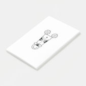 Pferdeunterschrift Post-it Klebezettel (angewinkelt)