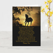 Pferdeursprüngliches Erinnerungsgedicht Karte (Gelbe Blume)