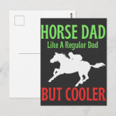 PferdeVater wie ein regelmäßiger Vater, aber Coole Postkarte (Vorne/Hinten)