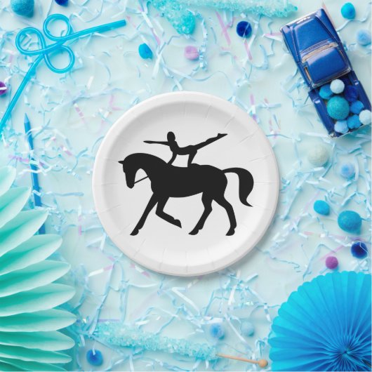 Pferdevaultingikone Pappteller (Party)