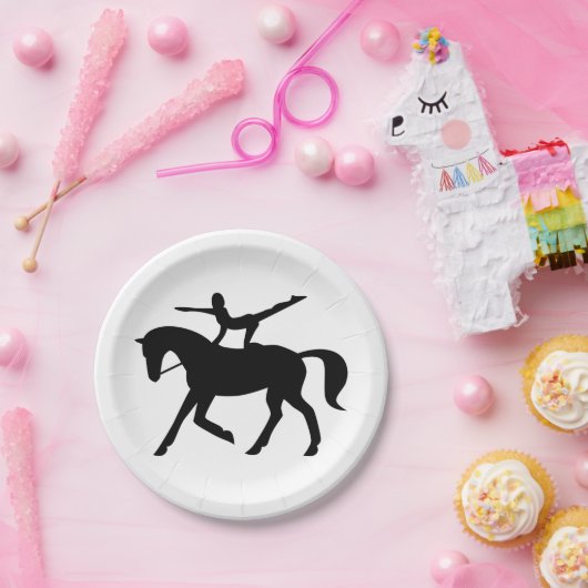 Pferdevaultingikone Pappteller (Party)