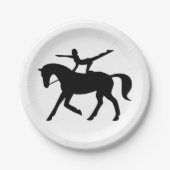 Pferdevaultingikone Pappteller (Vorderseite)