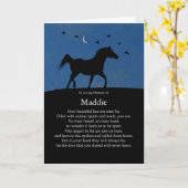 Pferdeverlustes Beileid mit Individuelle Name Himm Karte (Gelbe Blume)