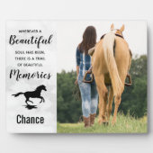 Pferdeverlustgepäck Foto Keepake - Pferdegedanken Fotoplatte (Vorderseite)