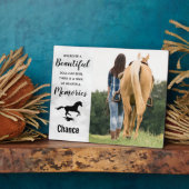 Pferdeverlustgepäck Foto Keepake - Pferdegedanken Fotoplatte (Seite)