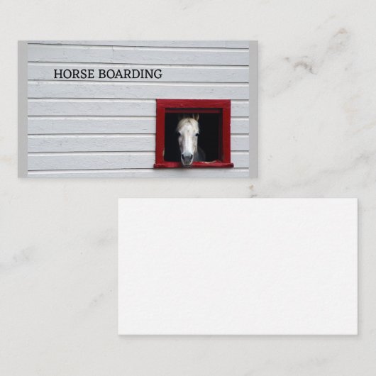 Pferdeviehstute Boarding Visitenkarte (Vorne/Hinten)
