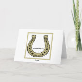 PferdeVintage Gruß-Karte Karte (Rückseite)