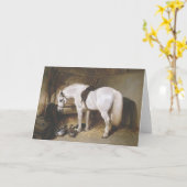 PferdeVintage Gruß-Karte Karte (Gelbe Blume)